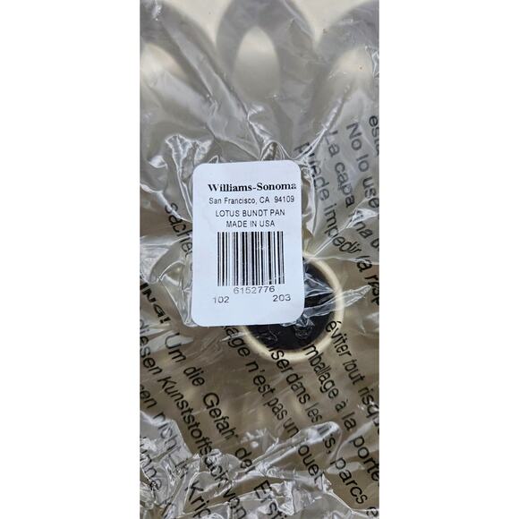 Lotus Bundt Cake Mold Pan Dessert 5 Cups Non Stick Williams Sonoma Nordic Ware - Picture 11 of 15